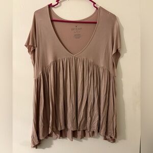 American Eagle Outfitters Soft & Sexy Tan Blouse